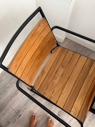 Mesa de comedor madera y hierro