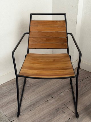 Mesa de comedor madera y hierro
