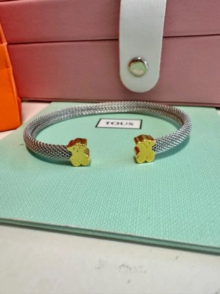 Pulsera Tous Oso Oro y Acero