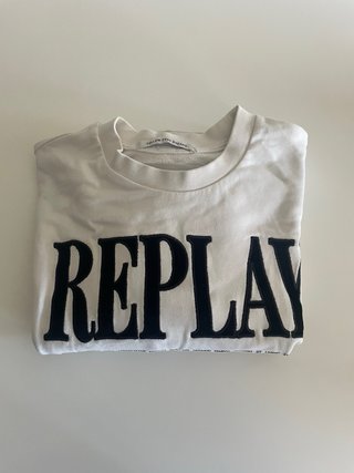 Felpa Replay bianca donna taglia S