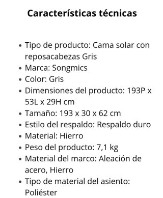 Hamaca SONGMICS con reposacabezas y parasol