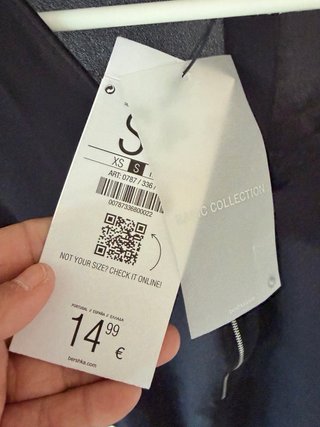 Camisa Bershka gasa negra talla S nueva etiqueta