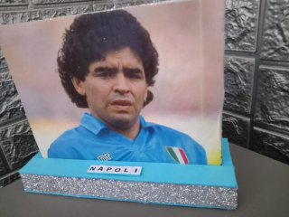 Quadro Maradona da tavolo