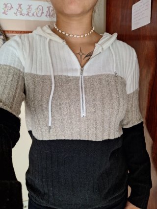 Chaqueta de mujer color block