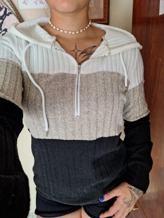 Chaqueta de mujer color block