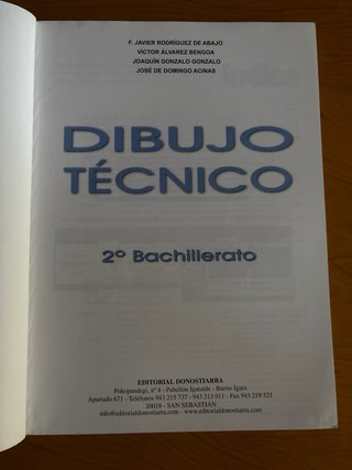 Dibujo técnico, 2o Bachillerato