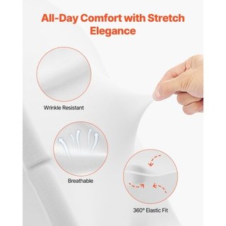 30 Piezas Fundas de Silla Blancas, Funda de Silla