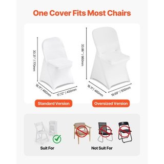 30 Piezas Fundas de Silla Blancas, Funda de Silla