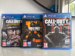 Lote 3 Call of Duty PS4 (WWII, BO3, BO4)