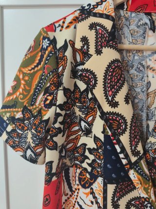 Vestido Zara Estampado Patchwork