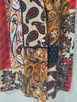 Vestido Zara Estampado Patchwork