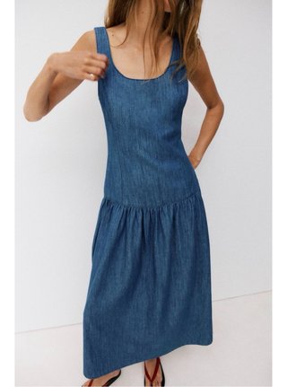 Vestido vaquero largo Zara