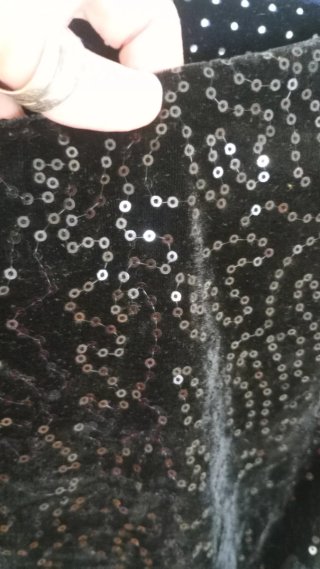 Mango vestido Negro Terciopelo