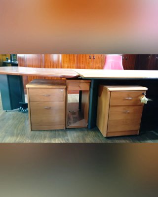 Conjunto Escritorio Madera c/mesas archivador