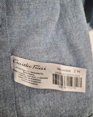 Camisa Emidio Tucci Algodón Azul
