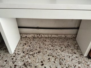 Tocador blanco con cajón
