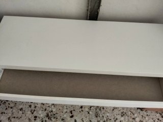 Tocador blanco con cajón