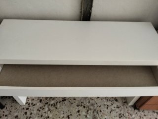 Tocador blanco con cajón