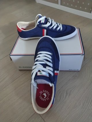 Zapatillas El Ganso Talla 44 Azul/Rojo