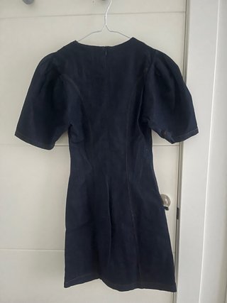 Vestido denim Zara manga abullonada