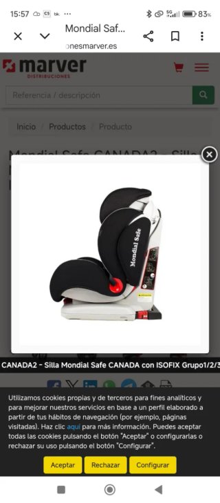 Silla coche Mondial Safe Canadá