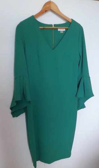 Vestido verde Calvin Klein ceremonia