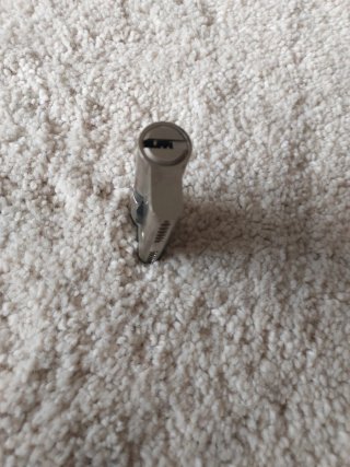 Cerradura de seguridad con llave.