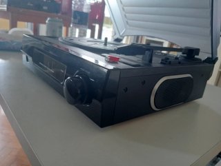 Tocadiscos Estéreo Negro y Gris