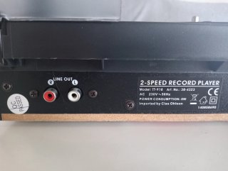 Tocadiscos Estéreo Negro y Gris