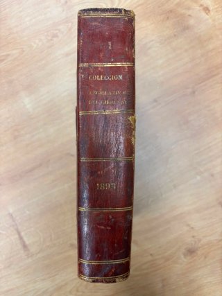 Libro Militar Antiguo - Colección Legislativa 1893