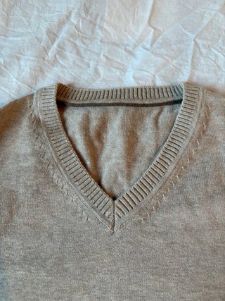 Jersey Pico Cortefiel Beige Talla M