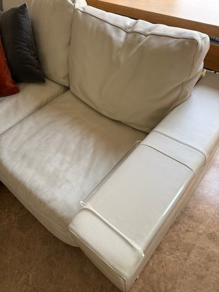 Sofá Natuzzi de Piel Blanco