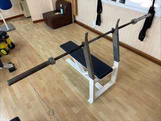 Barra recta olímpica hierro 220 cm / 2.2 m largo