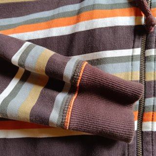 Sudadera hombre rayas marrón y naranja