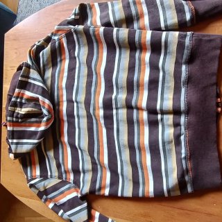 Sudadera hombre rayas marrón y naranja