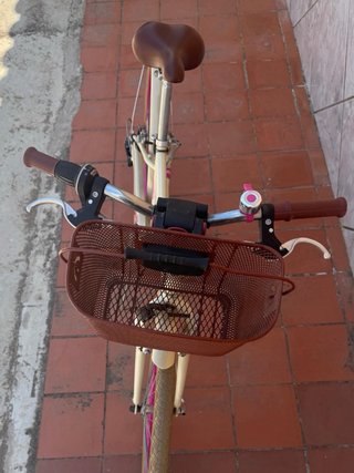 Bicicleta juvenil B'Twin color crema