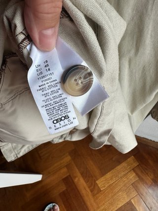 Parka ASOS Curve Lino Algodón.