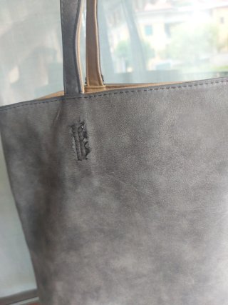 Borsa scamosciata grigia