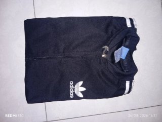 Chaqueta Adidas Negra con Rayas Blancas