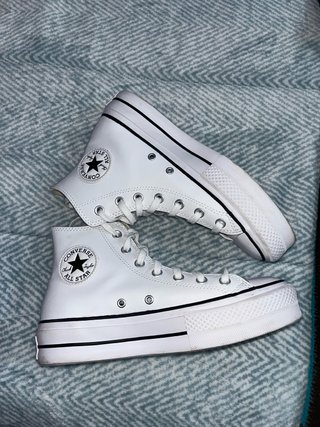 Converse plataforma blancas