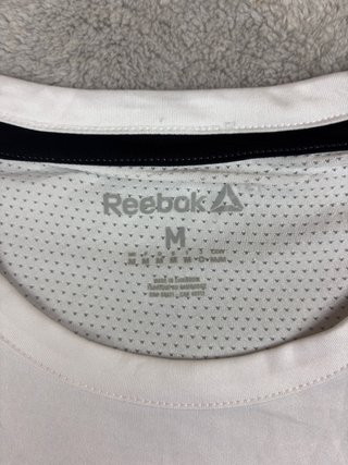 Reebok Camiseta Deportiva Blanca Talla M