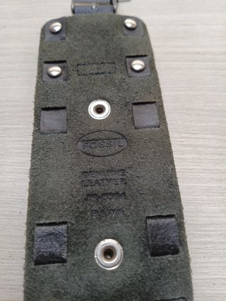 Brazalete Fossil Negro Cuero