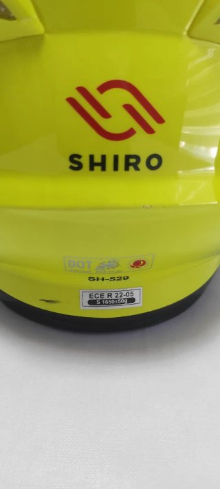 Casco de moto SHIRO talla s 55 56 amarillo brillan