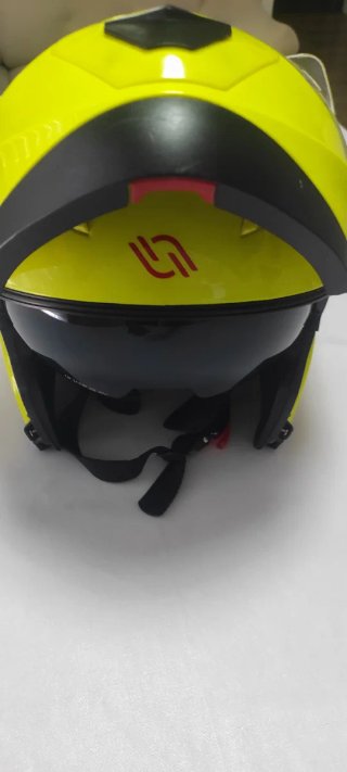 Casco de moto SHIRO talla s 55 56 amarillo brillan