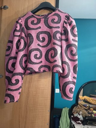 Jersey Zara rosa y negro