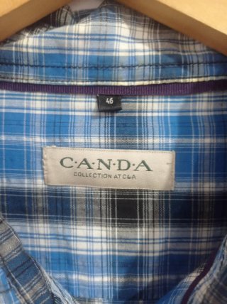 Camisa C&A hombre manga larga talla 46