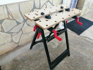 Mesa de carpintería plegable