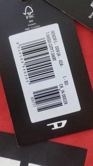 T-shirt Diesel rossa