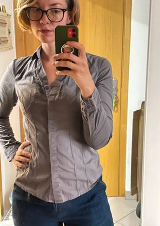 Camisa Calvin Klein gris mujer