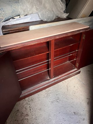 Aparador/Zapatero Madera y Mármol